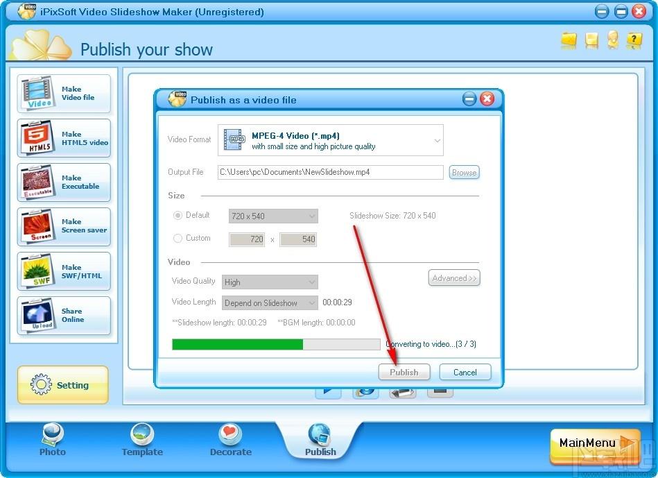 iPixSoft Video Slideshow Maker Deluxe下载,幻灯片制作软件